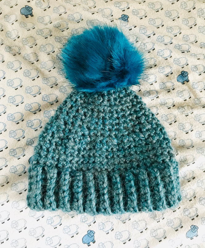 My latest project: a simple crochet stocking hat